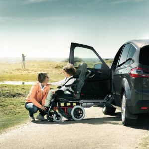 BraunAbility Carony car seat that becomes a wheelchair
