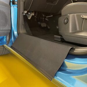 Veigel Easy Load base plate enabling wheelchair storage behind passenger seat