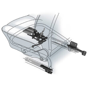 Veigel Slider seat rail extension providing 40cm additional rearward travel